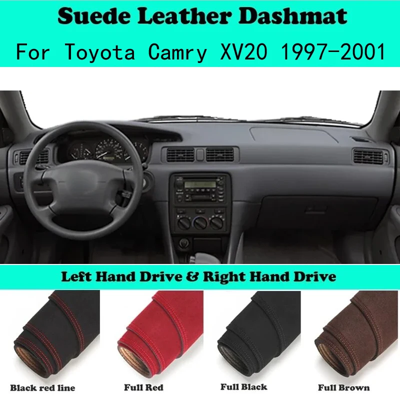 Ornaments Car-styling Suede Leather Dashmat Dashboard Cover Dash Mat Nonslip Auto For Toyota Camry LE V2 XV20 SXV20 1997 - 2001