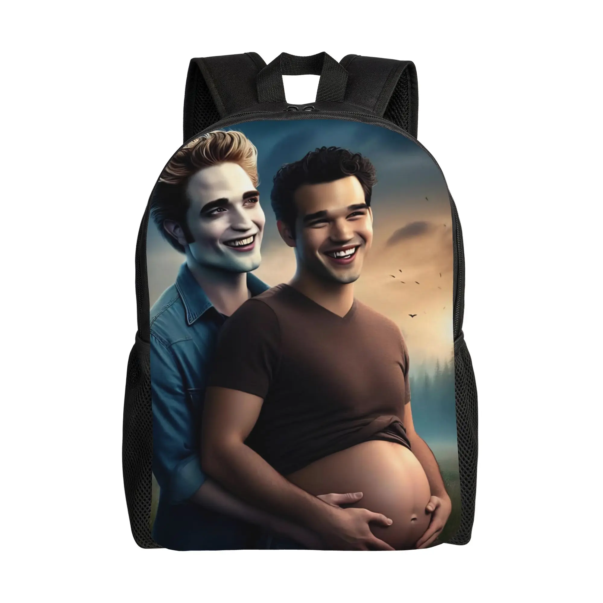 The Twilight Saga Backpack Outdoor High School Business Funny Jacob Edward Vampire Daypack for Men Women Laptop Canvas Bags