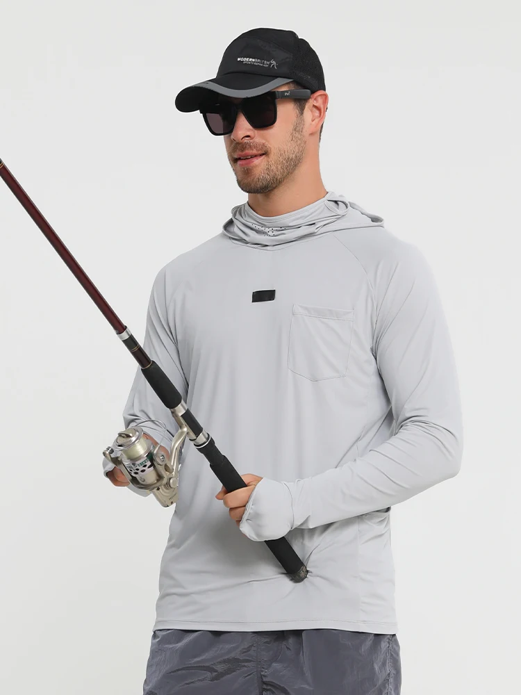 

Sbart Men and Women Can Wear Outdoor Sun Protection Fishing Clothing Breathable Quick-Drying Cool Anti-Uv Hiking Lure Fishing Top Hooded