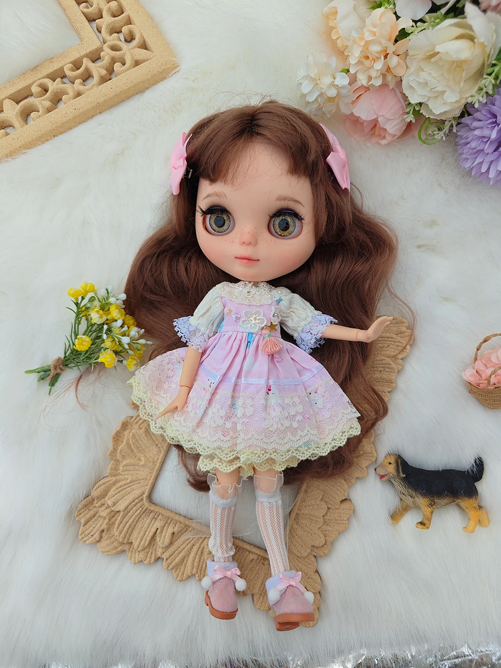 New Blythe Doll clothes Multi colored   handmade  OB22 OB24 AZONE Blythe Doll Accessories Dress blythe clothing