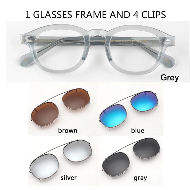 Runde Clip auf Sonnenbrille Frauen Polarisierte Linse UV400 Mann Johnny Depp Lemtosh Sonnenbrille Luxus Marke Vintage Schutzbrillen – Detail 17