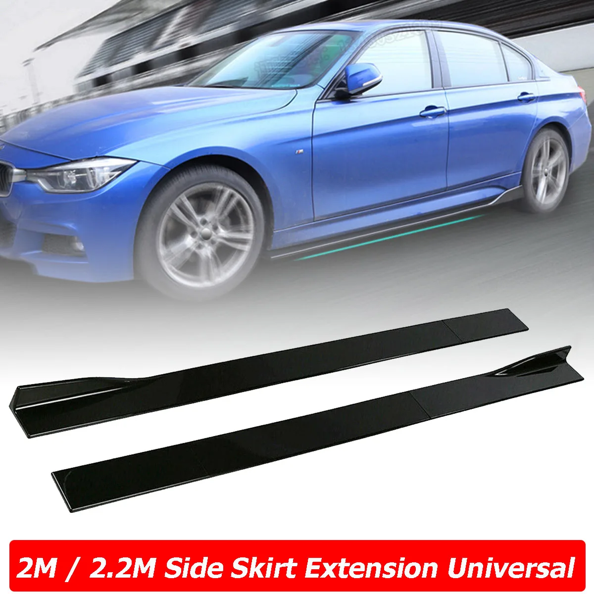

2M / 2.2M Side Skirt Universal For BMW F30 F31 F35 M Sport 2012-2019 Extension Splitters Apron Splitter Winglet Car Accessories