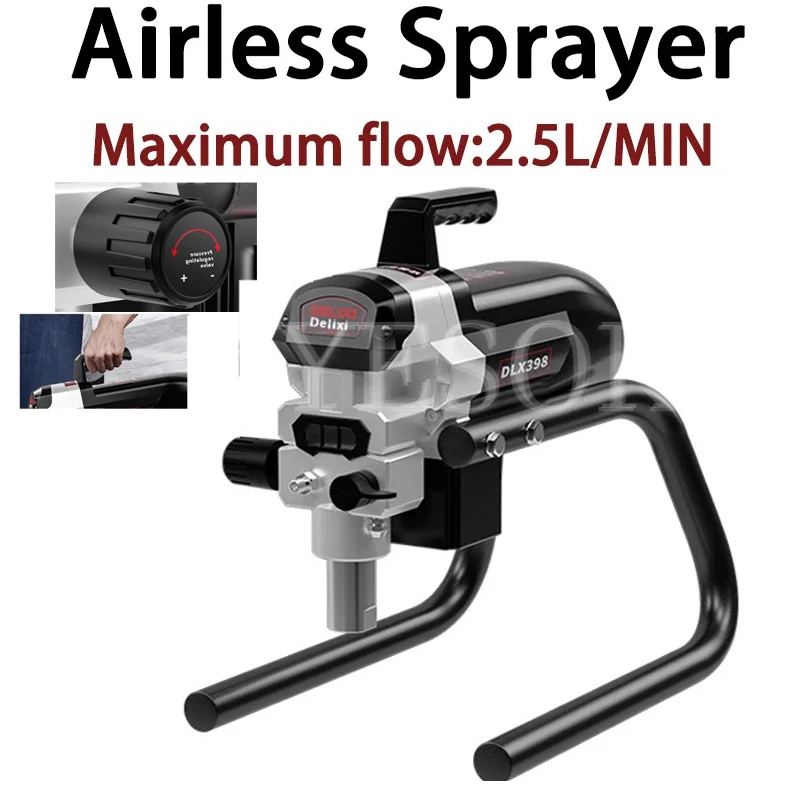 Kolbentyp Airless-Spritzmaschine (2600 W, 2,5 l/min), elektrische Hochdruck-Lackier-Architekturmaschine für die Latexmalerei