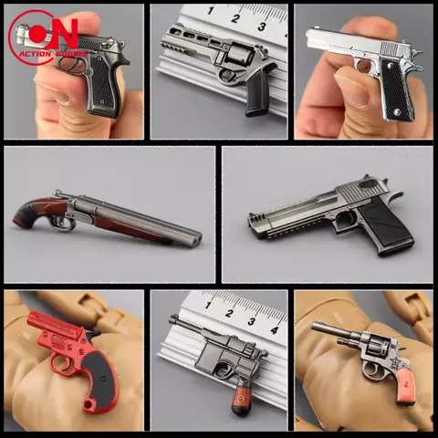 1/6 Scale M1911 M1896 P38 PPK Revolver Pistol Handgun Mini Model Fit 12'' Soldier Action Figure Body Dolls