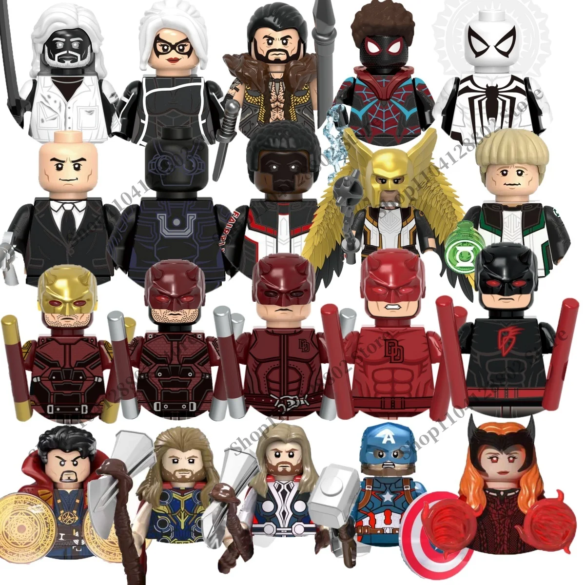 

New building blocks Marvel movie series character Cyclone BlackPanther children's mini brick toys assembly educational toy gifts