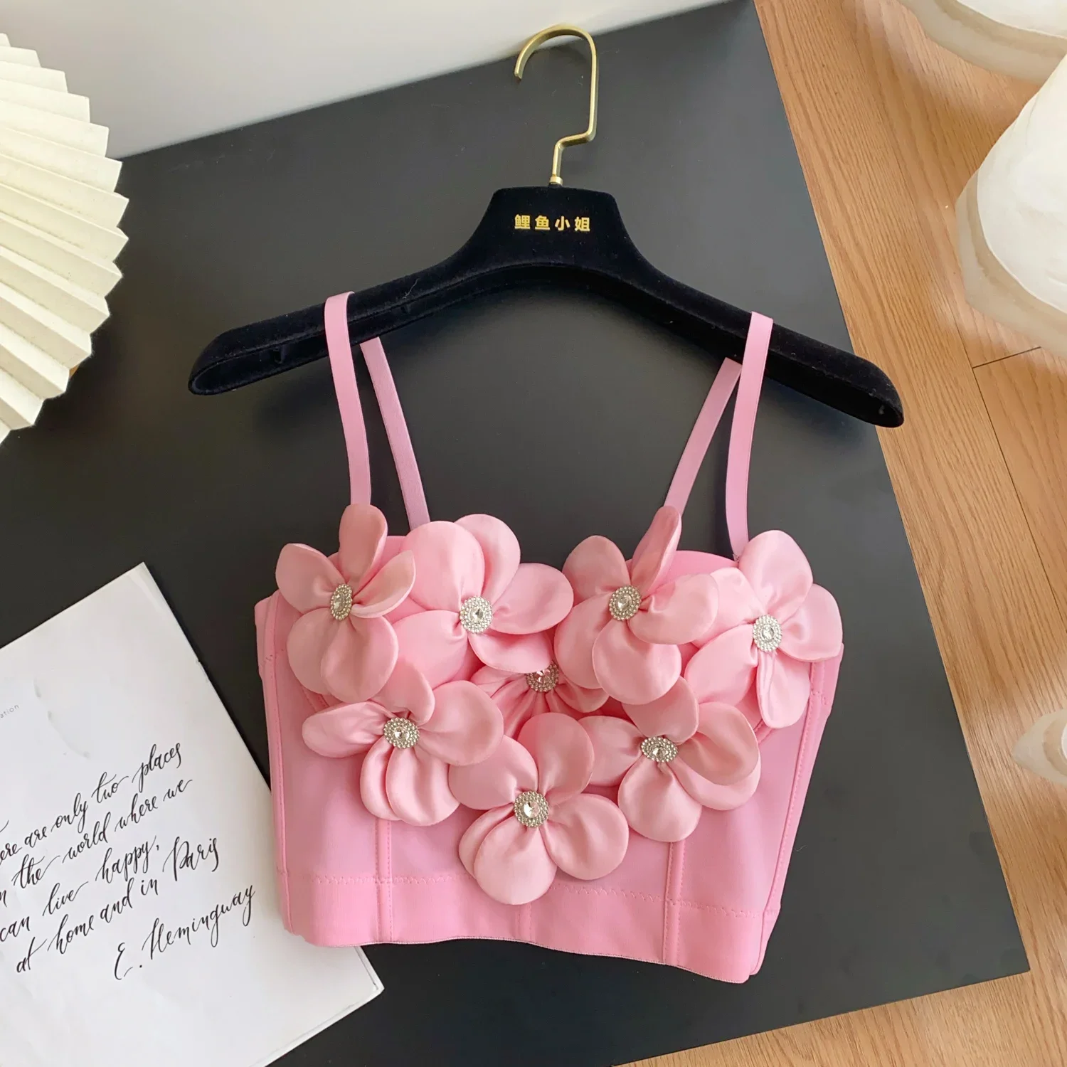 

Женская майка в светском стиле без рукавов с 3D цветочным дизайном, базовый слой для горячих девушек и укороченный топ для верхней одежды