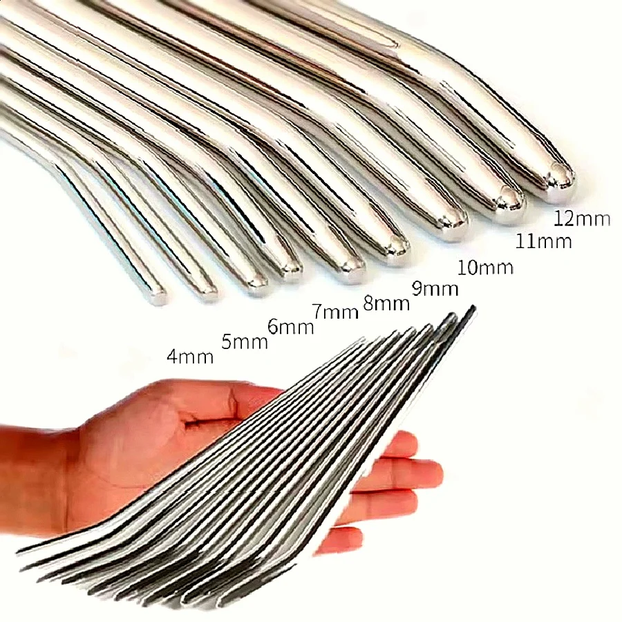 Dilatador de tapón uretral de acero inoxidable, catéter de Metal, varilla de sonido para pene, palo de ojo de caballo, expansor, masturbación, Juguetes sexuales para adultos