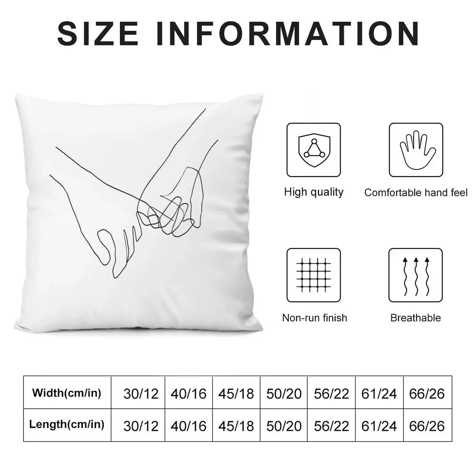 Pinky Swear - Line Art Throw Pillow Sofa Cushions Embroidered Cushion Cover Pillowcase Christmas Covers For Cushions pillow