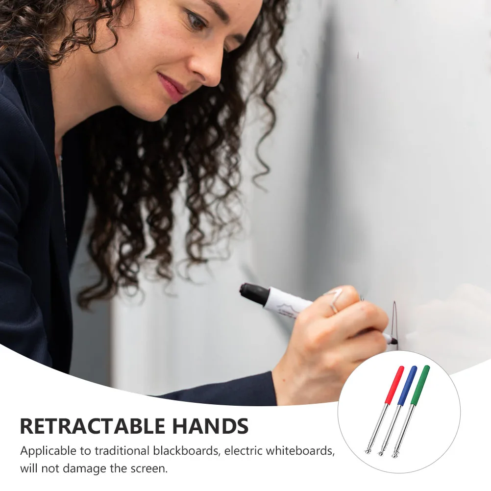 

3 Pcs Stick Electric Whiteboard Pointer Presenter Scalable Portable Teacher Rubber Teaching Pointers