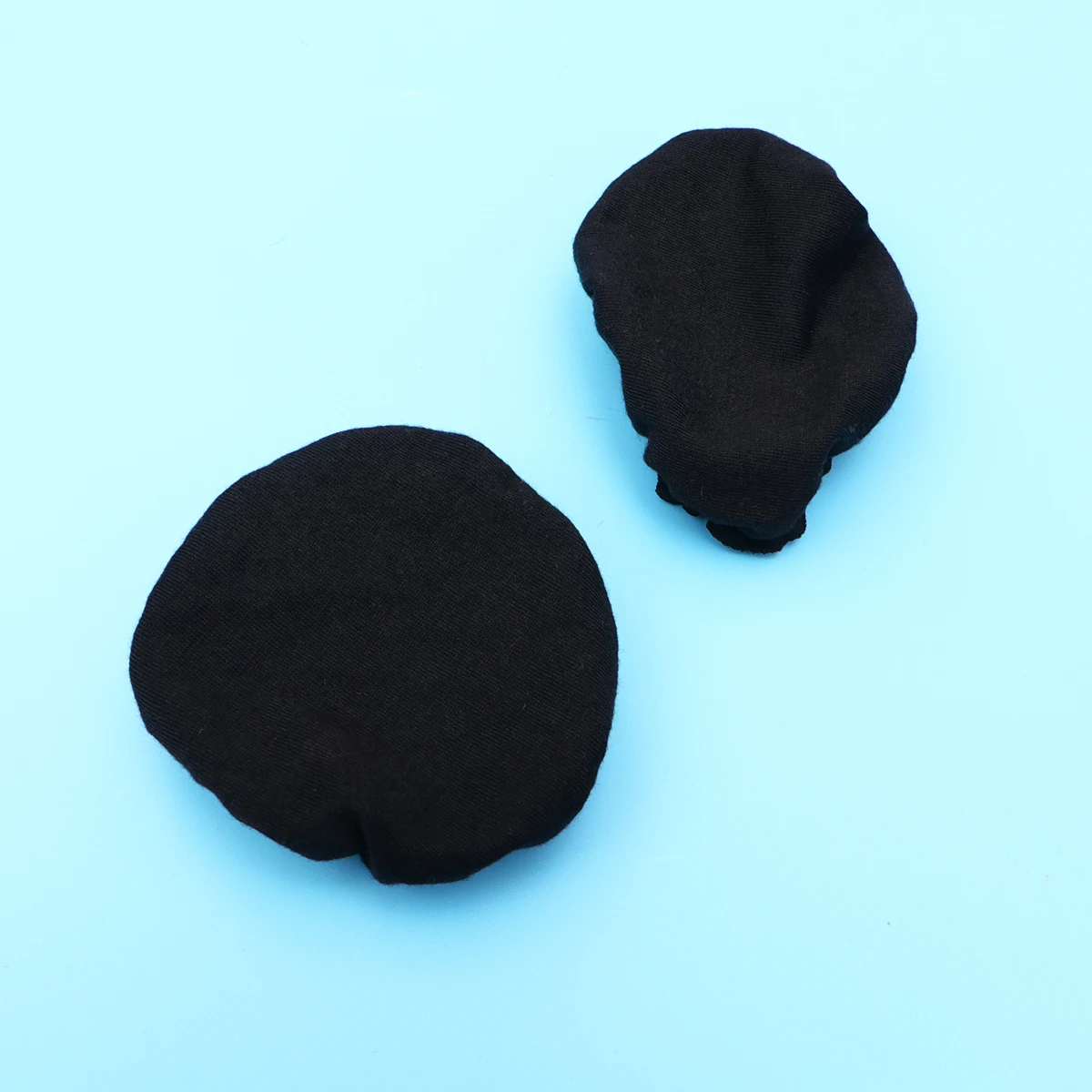 1 زوج الفانيلا سماعة يغطي بسط النسيج امتصاص العرق قابل للغسل الأذن وسادة واقية صالح 6-8.5 سنتيمتر سماعات أسود #1