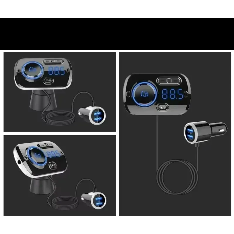ل USB شاحن سريع QC3.0 اكسسوارات السيارات FM وحدات سيارة FM الارسال يدوي سماعة لاسلكية تعمل بالبلوتوث 5.0 سيارة كيت مشغل موسيقى MP3 #5