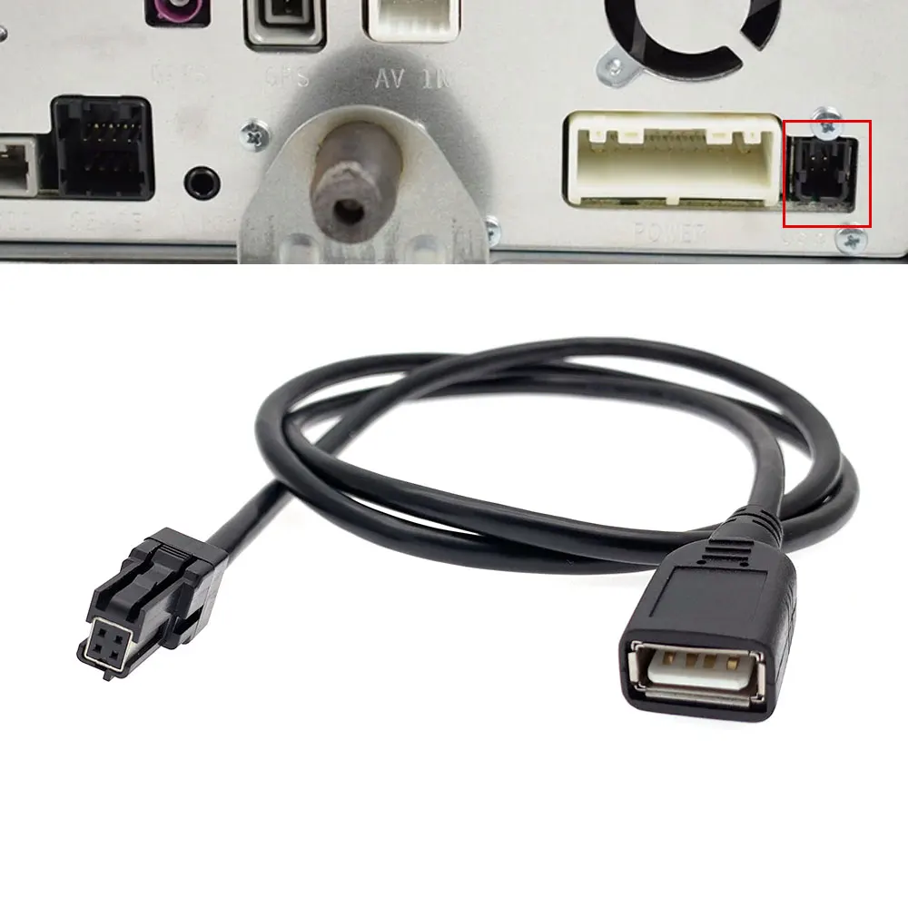Cable de Datos USB de 4 Pines para Automóvil Mazda 2 y 3 con Mazda 5 MX-5 NC -Radio Navi NVA SD8110