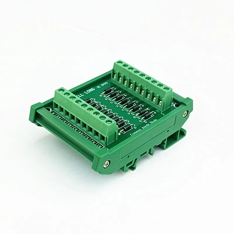 DIN Rail Mount 1N4007 1 Amp 1200V Common Anode 16 Diode Network Module.