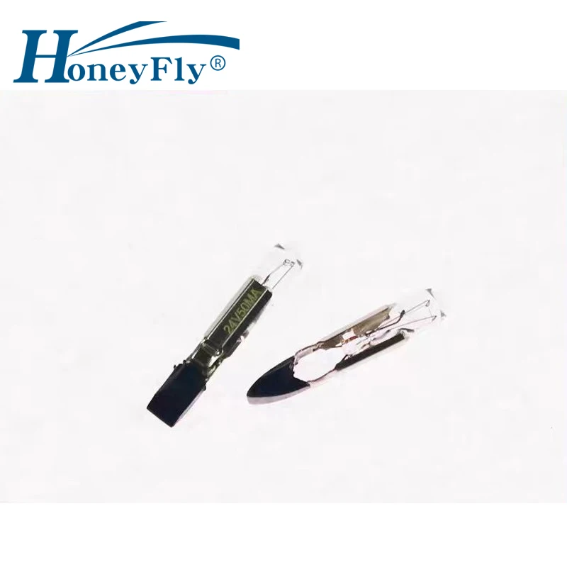 HoneyFly 2pcs Marine Telephone Lamp Bulb 24V 30V 20mA 40mA 80mA T5.5X30 Warm White Glass Cover Indicator Lamp