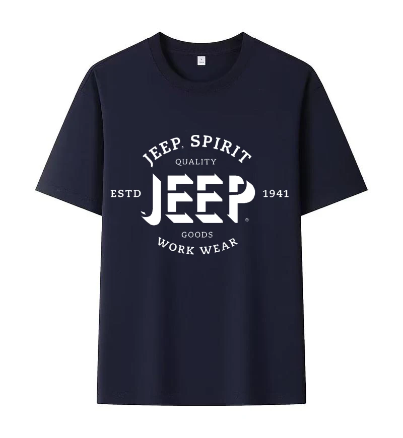 

JEEP SPIRIT Summer New Model Men's Simple Short-Sleeved T-Shirt Casual Round-neck Base Layer Shirt Half-Sleeved T-Shirt