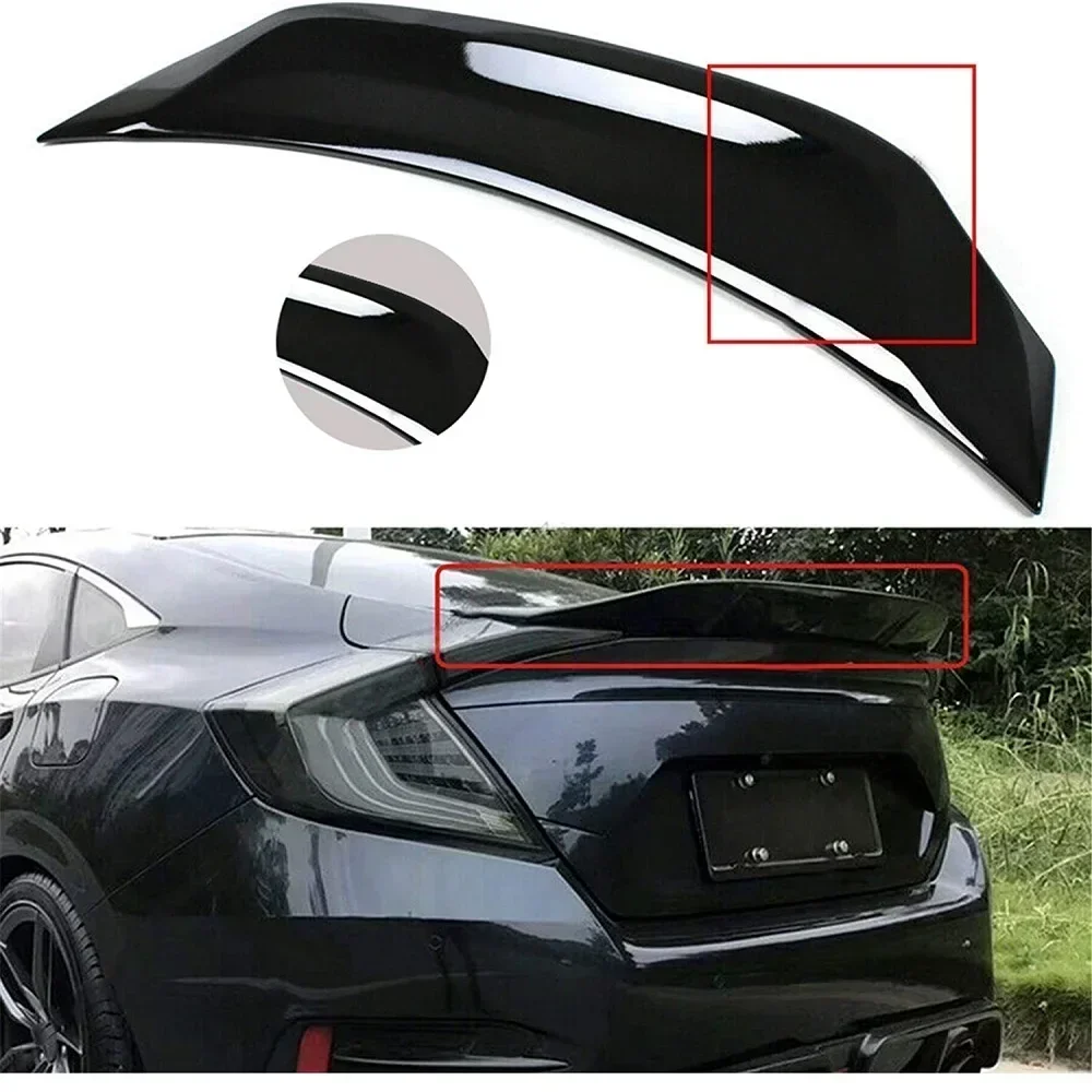 R Style Civic Rear Spoiler Rear Truck Spoiler Lip Ducktail Wing For Honda Civic 10th Gen Sedan 2017-2020 Accessories Body Kit