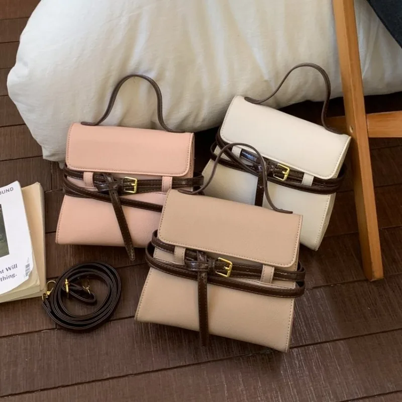 Vintage Fashionable Diaper Bag Men Women Designer Leather Handbag Solid Color Paris Famous Superstar Style