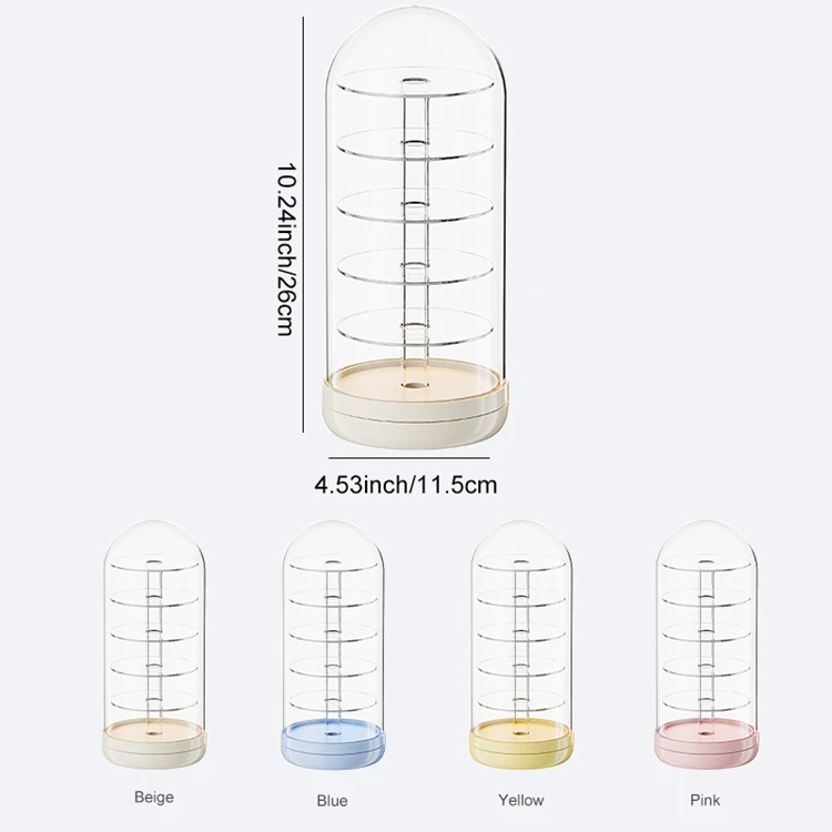 UFORU Home Blind Box Display Organizer, Mehrstöckiges Rotierendes Transparentes Großes Desktop-Figurenregal mit Abdeckung – Detail 6