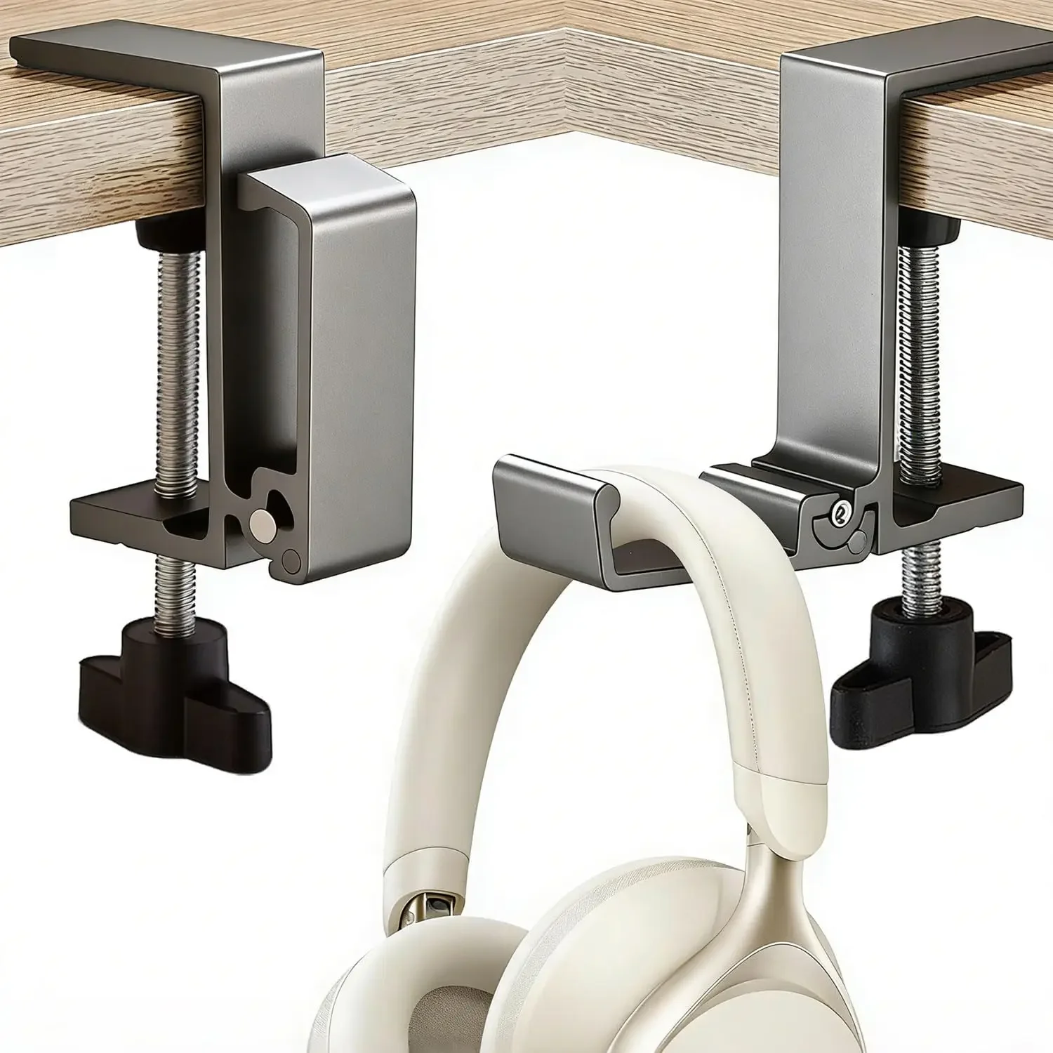 

Adjustable Desk Edge Hook Gaming Headset Desk Hanger Student Backpack Storage Hanging Hook Punch-free Home Office Organizer