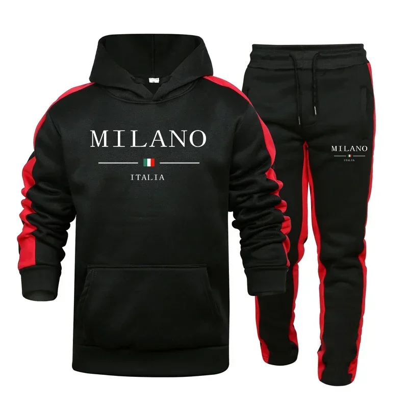 Hot Sales Men's Tracksuit 2 Pcs Sets Casual Hooded Sweatshirt Suit Daily Sports Jogging Clothes Autumn Winter Fitness Sportswear - view 2