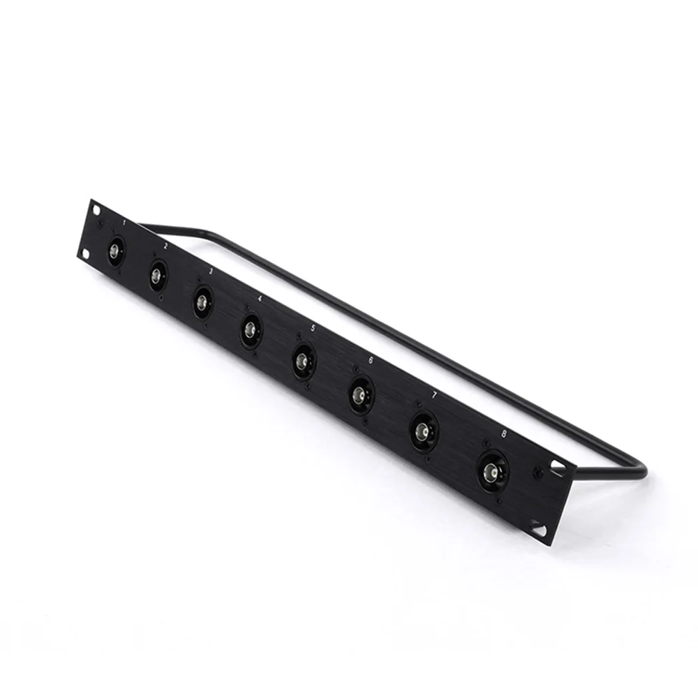 Rack Patch Panel 8-drożny BNC Chassis Connector 1U Flight Case Mount, RG58 BNC Male to Male Plug RF Coax Pigtail Jumper 50ohm Cable — zdjęcie produktu 4