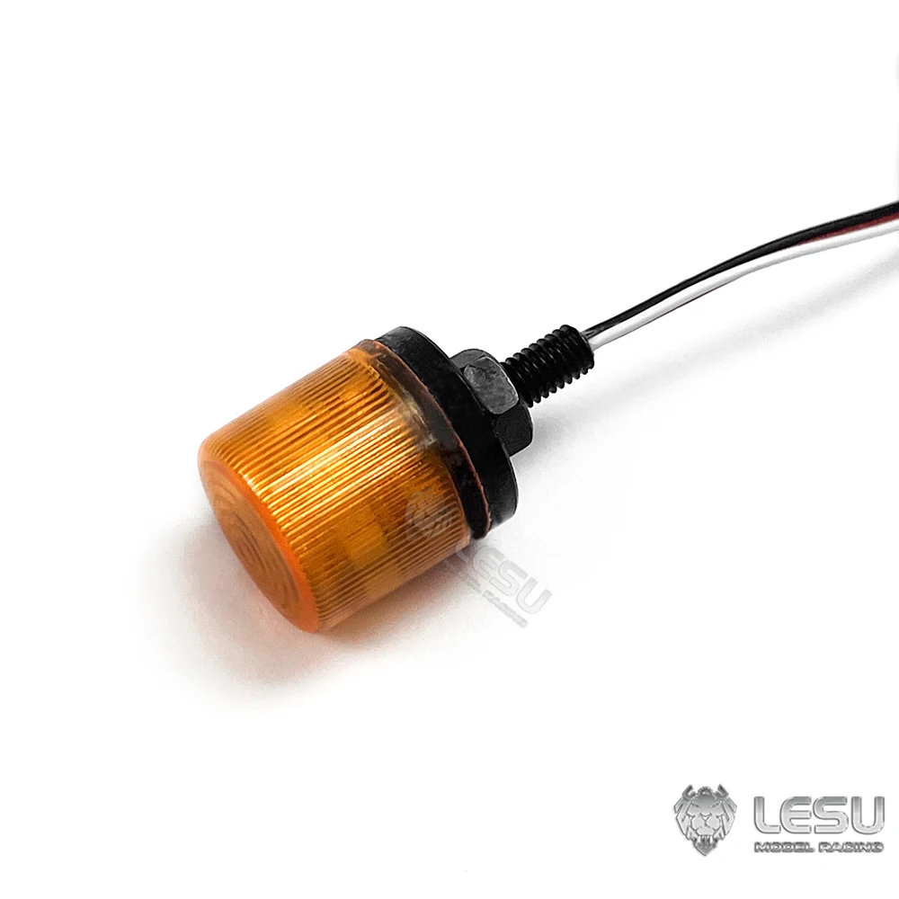 Modelo de cabine rc, 1 peça, aviso rotativo, luz led, tensão 3v para rc 1/14 lesu, diy, caminhão trator tamiyaya, carros