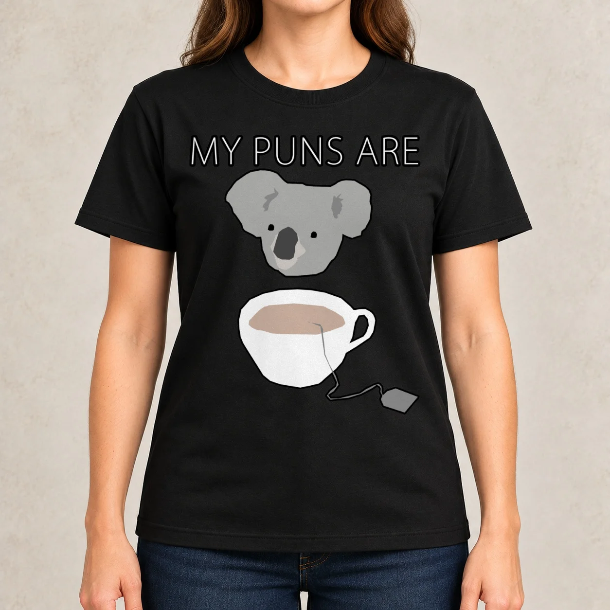 Koala Tea puns Women T-Shirt heavyweights summer top quick-drying tops Women
