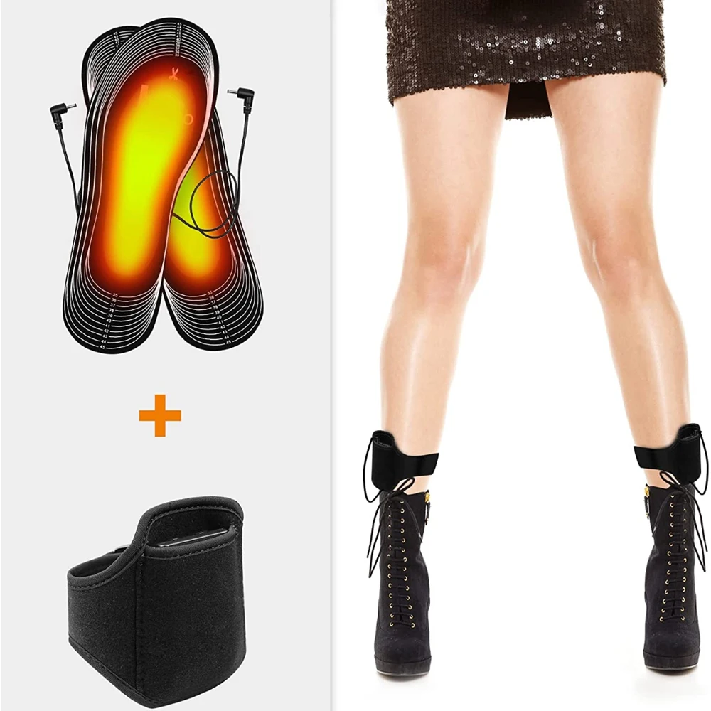 Elektrisch beheizte Einlegesohlen für Schuhe Batterie elektrische Heizung Schuhsohle Winter füße warmes Socken polster wasch bar warme Thermo-Einlegesohlen – Detail 12