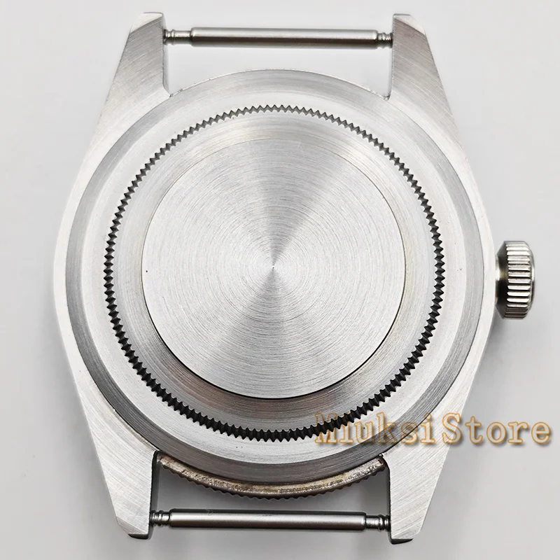 NH35 Case 39mm Silver Watch Case Sterile Domed Sapphire Glass fit NH35 NH36 NH34 NH38 NH39 NH70 ETA2824 PT5000 Movemen