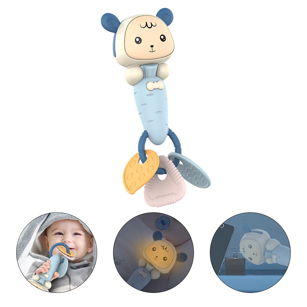 1 قطعة عضاضة الطفل طفل المولي عصا الأزرق مادة متينة تجنب أضرار اللثة محدب نقطة تصميم المزدوج محكم تهدئة اللثة #2