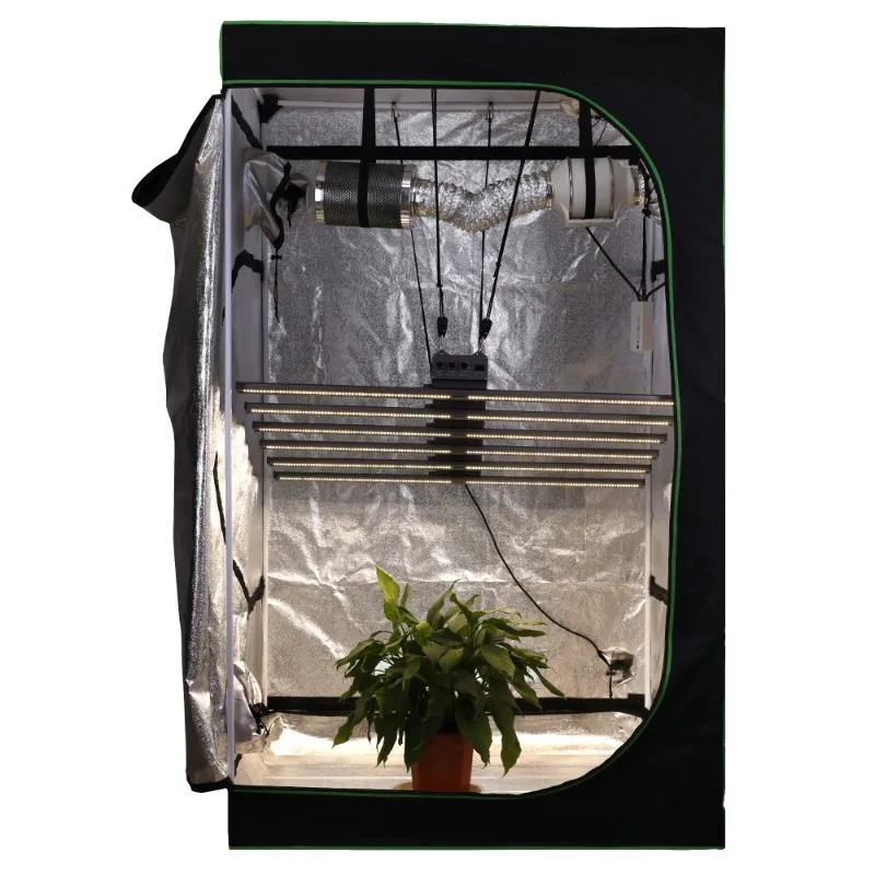 Customizable Indoor Hydroponic Grow plant Tent Kit 120x120x200  600D 4x4 Complete