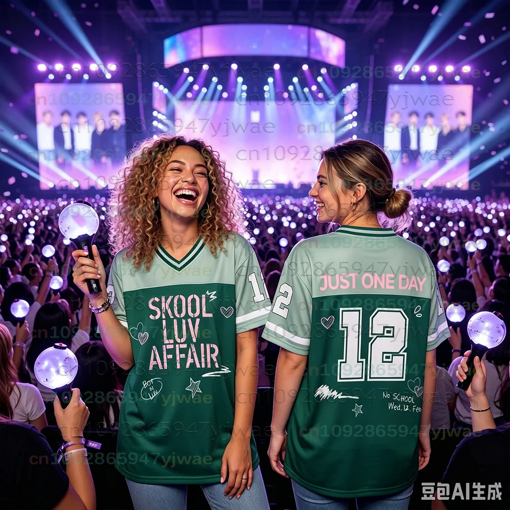 Camiseta de fútbol Skool Luv Affair World Tour 2026 Comeback Merch, regalo Kpop para el público, camisetas de verano para hombres y mujeres