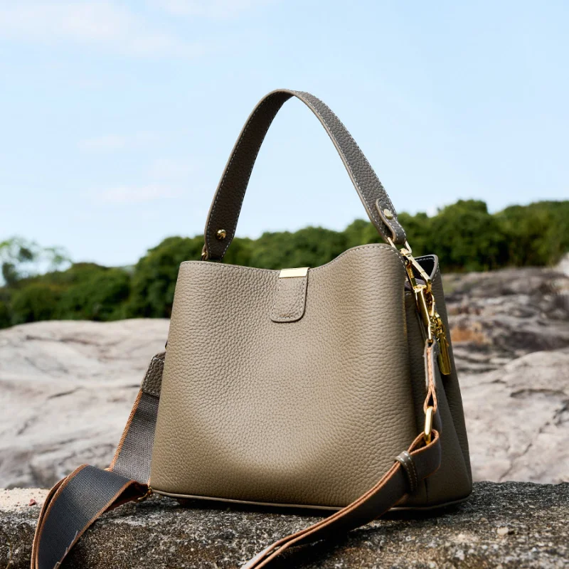 

Сумки-тоут Hifashion из натуральной воловьей кожи через плечо для женщин, 2025, люксовый дизайнерский стиль, с широким ремнем