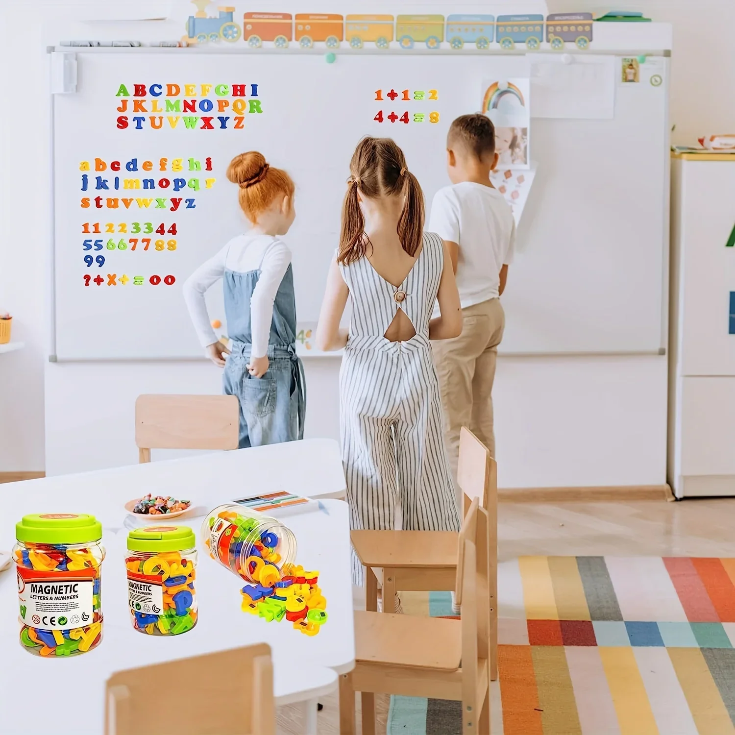 Kleurrijk plastic educatief speelgoed magnetische letters cijfers alfabet leren spelling tellen voor kinderen kerstcadeau