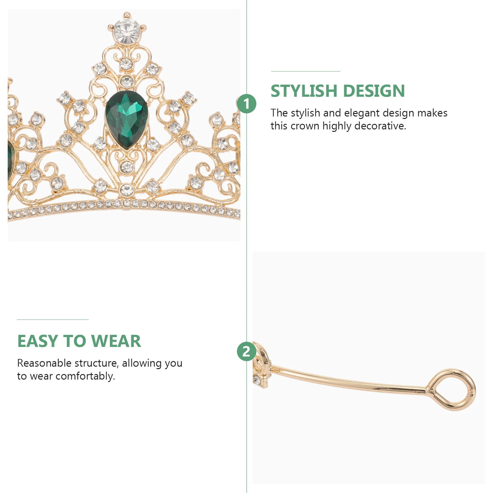 

1Pcs Bride Crown Jewelry Elegant Rhinestone Vintage Queen Tiara for Women Wedding Party Prom Hair Accessory Crown