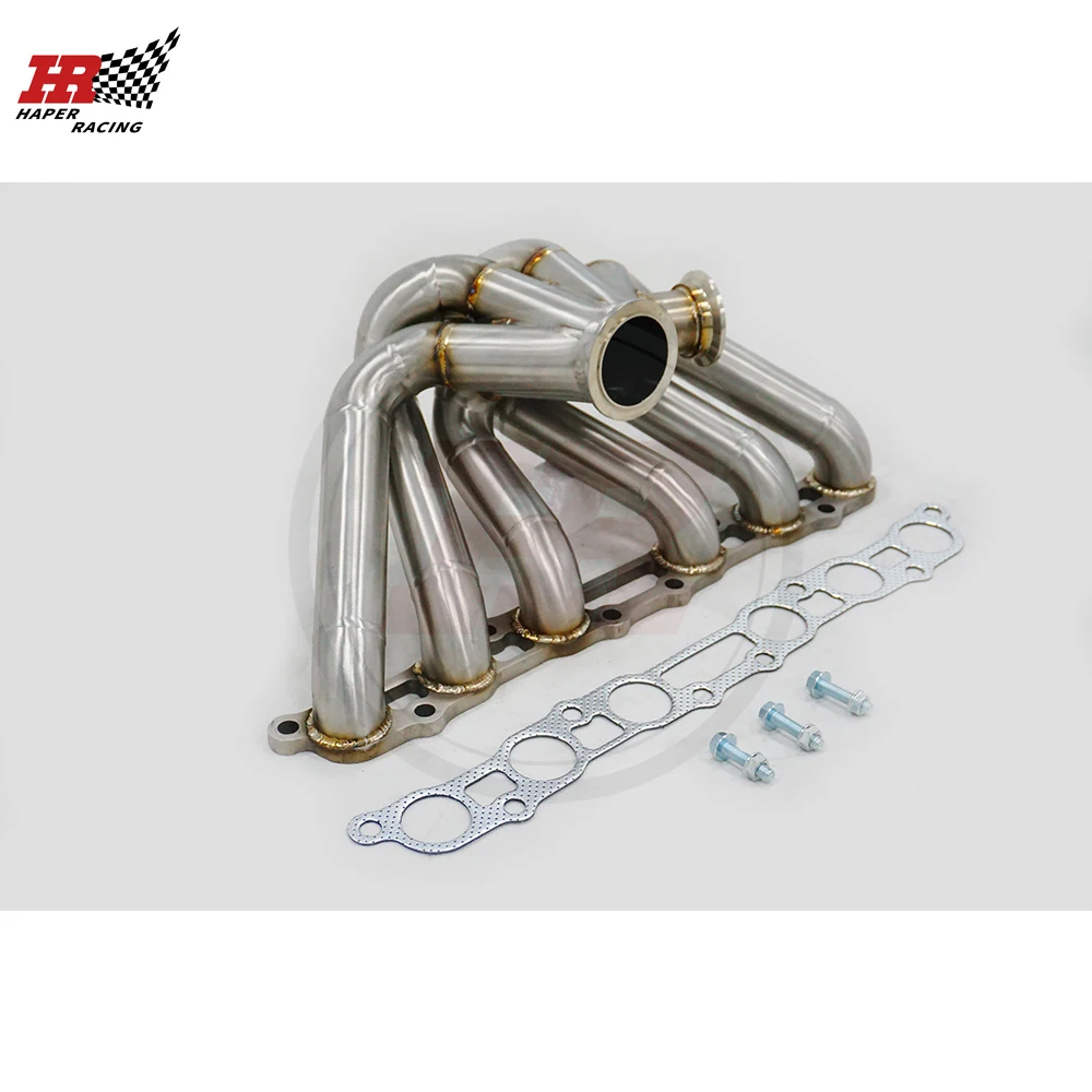 

HP RACING SS304 3mm Steam Pipe Equal Length 3.0‘’ V band Turbo Manifold For Mk4 Le xus GS300 2JZGE To yo ta Supra