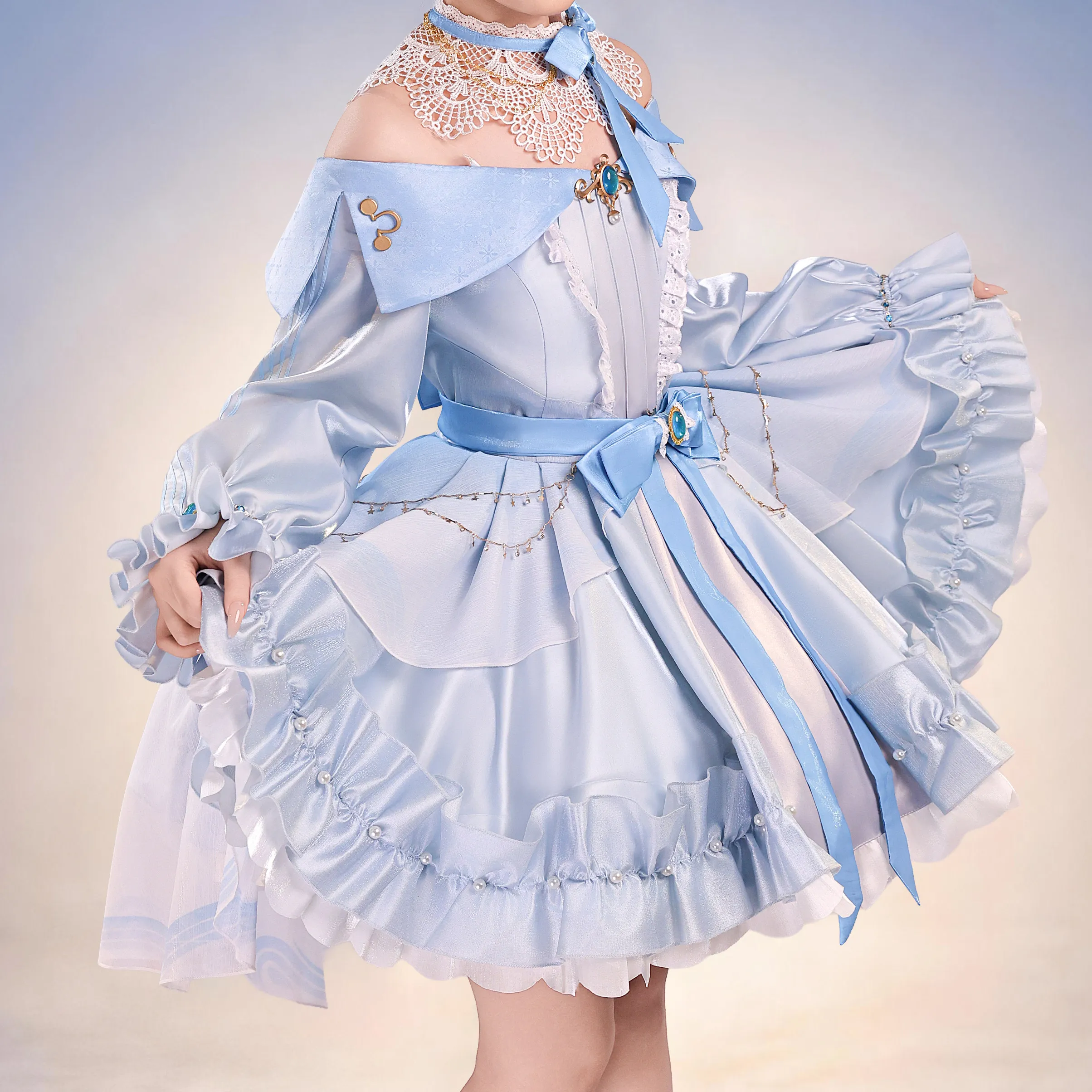 

Wuthering Waves Phoebe Cosplay Costume Shining Riddle Skin Full Set Uniform RolePlay Halloween Carnival Party Outfit for Women