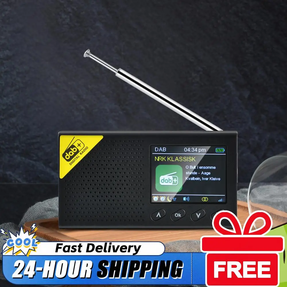 

Portable Stereo Radio DAB FM AM Player Bluetooth Digital Radio Speaker 2.4 inch LCD Display Multifunctional DAB FM Receiver