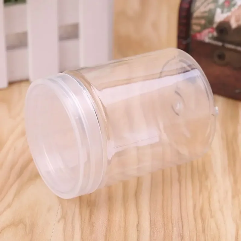 150ml Round Clear PET Container Jar Pot Bottle For DIY Clay Makeup Cosmetic Cream Box Square With Lid X7YD