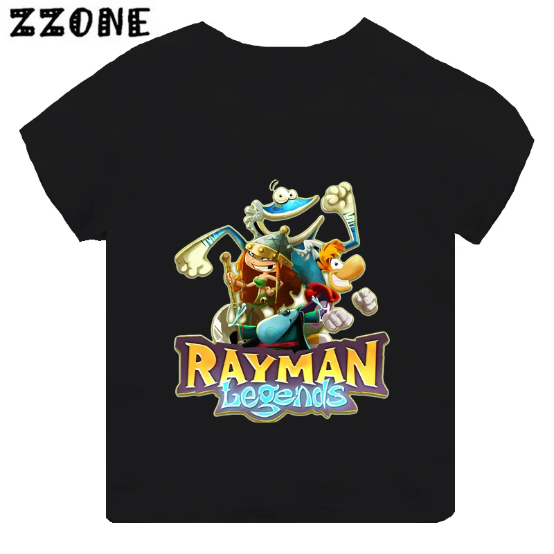 

Rayman Legends Adventures Game Print Kids T-shirt Funny Girls Clothes Baby Boys Black Short Sleeve T shirt Children Tops,TH5886