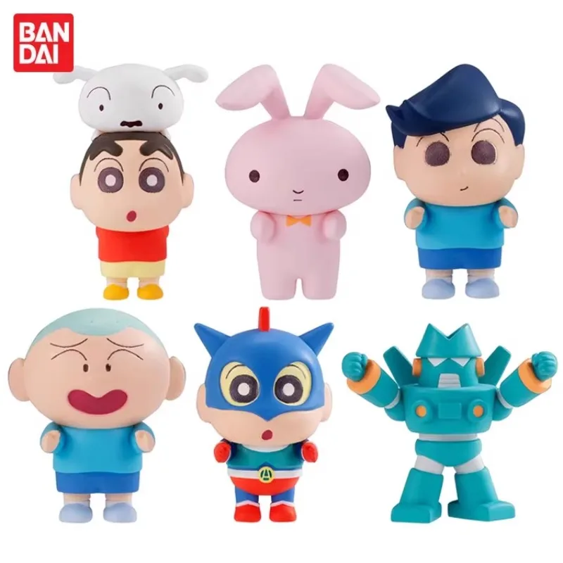 Bandai Original Crayon Shin-chan Gashapon juguetes Satō Masao acción Kamen Nohara Shiro figura de acción cápsula juguetes Decoración
