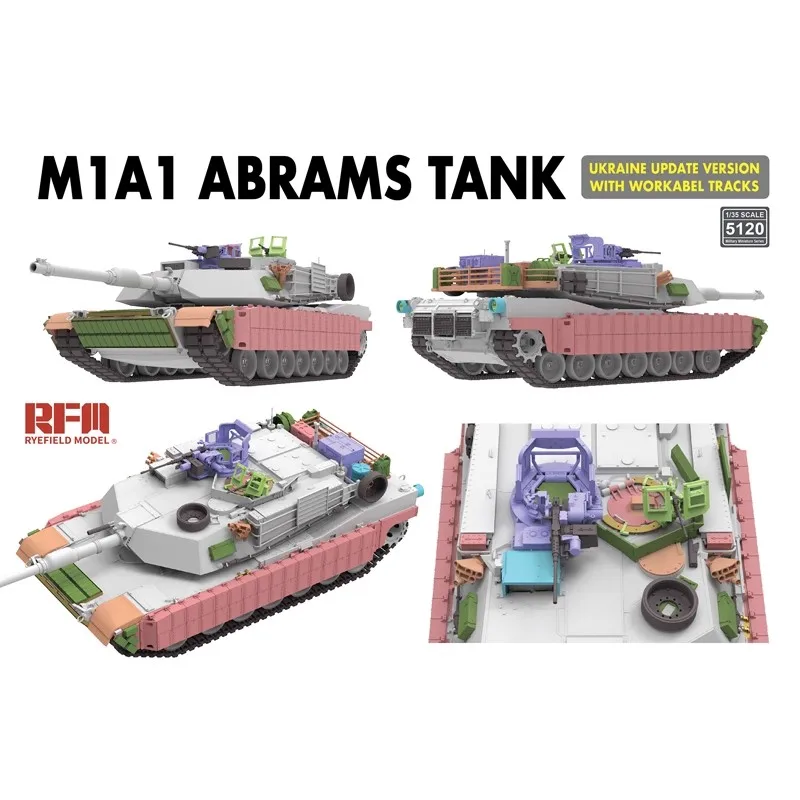 rfm-model-5120-1-35-scale-m1a1-abrams-tank-ukrain-update-version-with-workable-tracks-plastic-model-kit