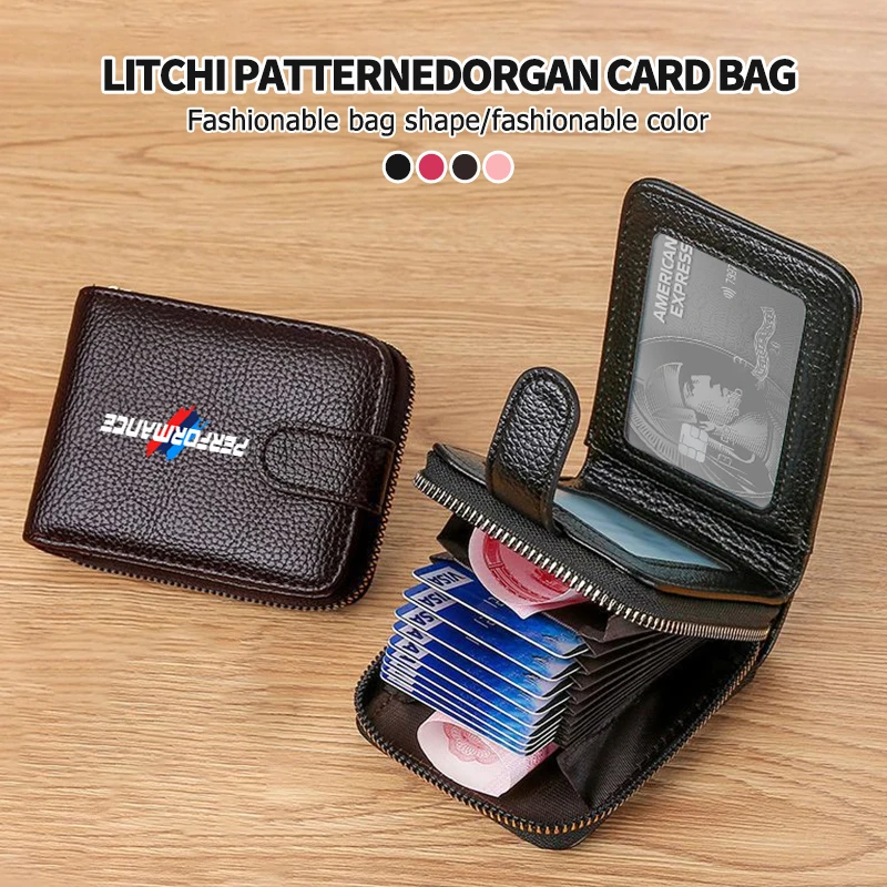 Leather Credit Card Wallet Holder Short Vertical Men's Wallet For BMW 1 2 3 5 7 Series X1 X2 X3 X4 X5 X6 G20 G30 G11 G12 view 5