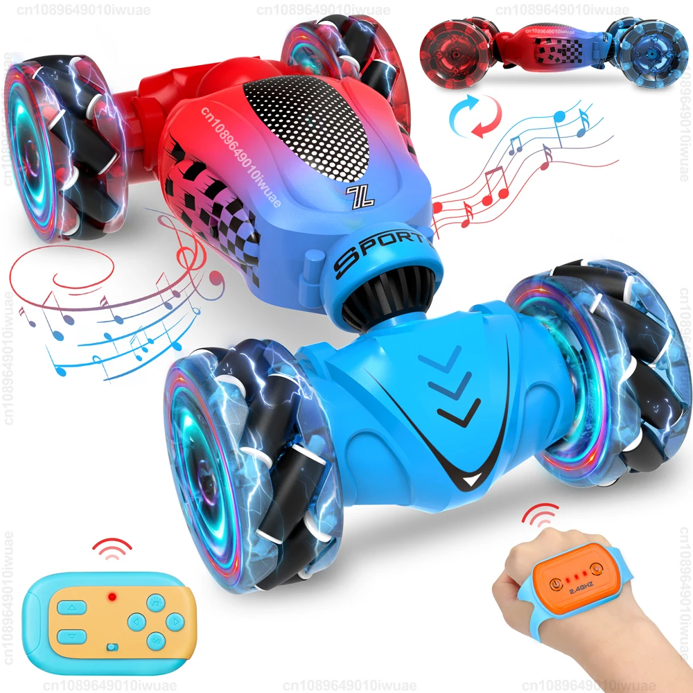 RC Stunt Car Toys for Kids Adults Boys Girl Double Sided Flip 2.4G Remote Control 360° Rotation Off Road Twist Drift RC Car Gift