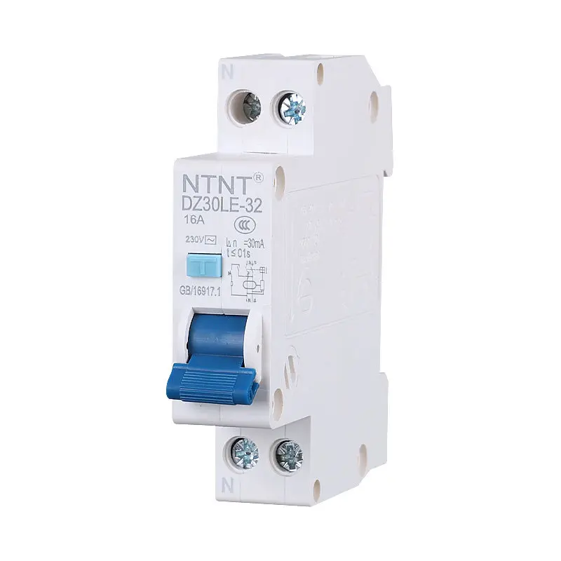 Single Chip Leakage Protector 1P Dual Input Dual Output 6A10A25A22A Single Pole 220V Household Leakage Protection Circuit Breake