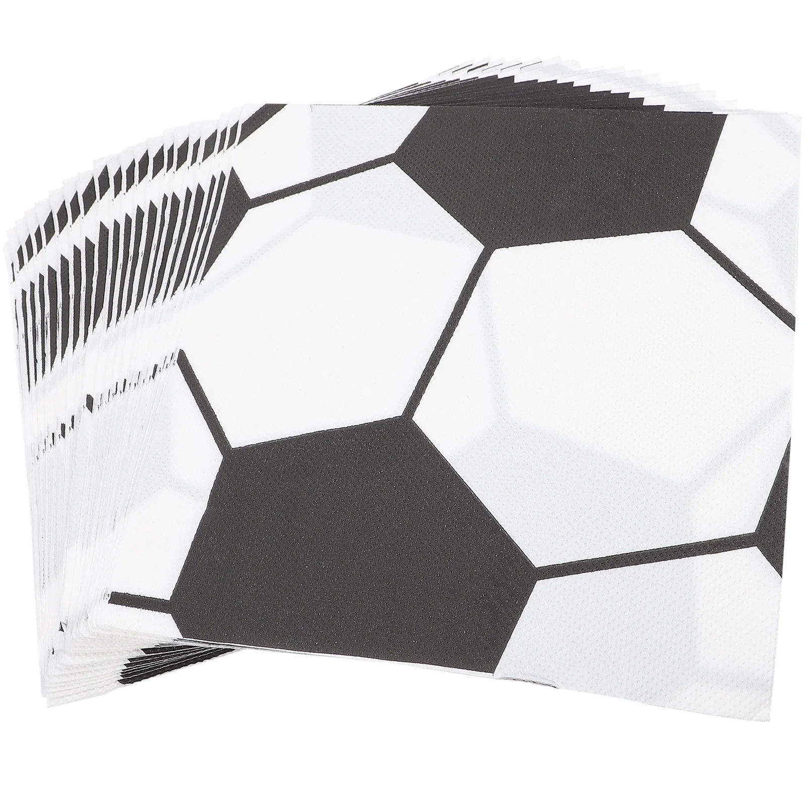 100Pcs Football Theme Napkins Printed Paper Tissues for Birthday Party Favors Decorations Event Tableware Supplies