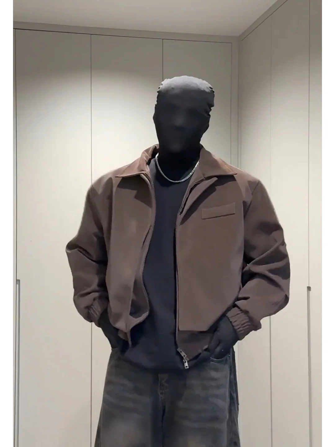 

Мужская кожаная куртка, повседневное бейсбольное пальто в стиле ретро, весенне-осеннее универсальное удобное износостойкое пальто на молнии