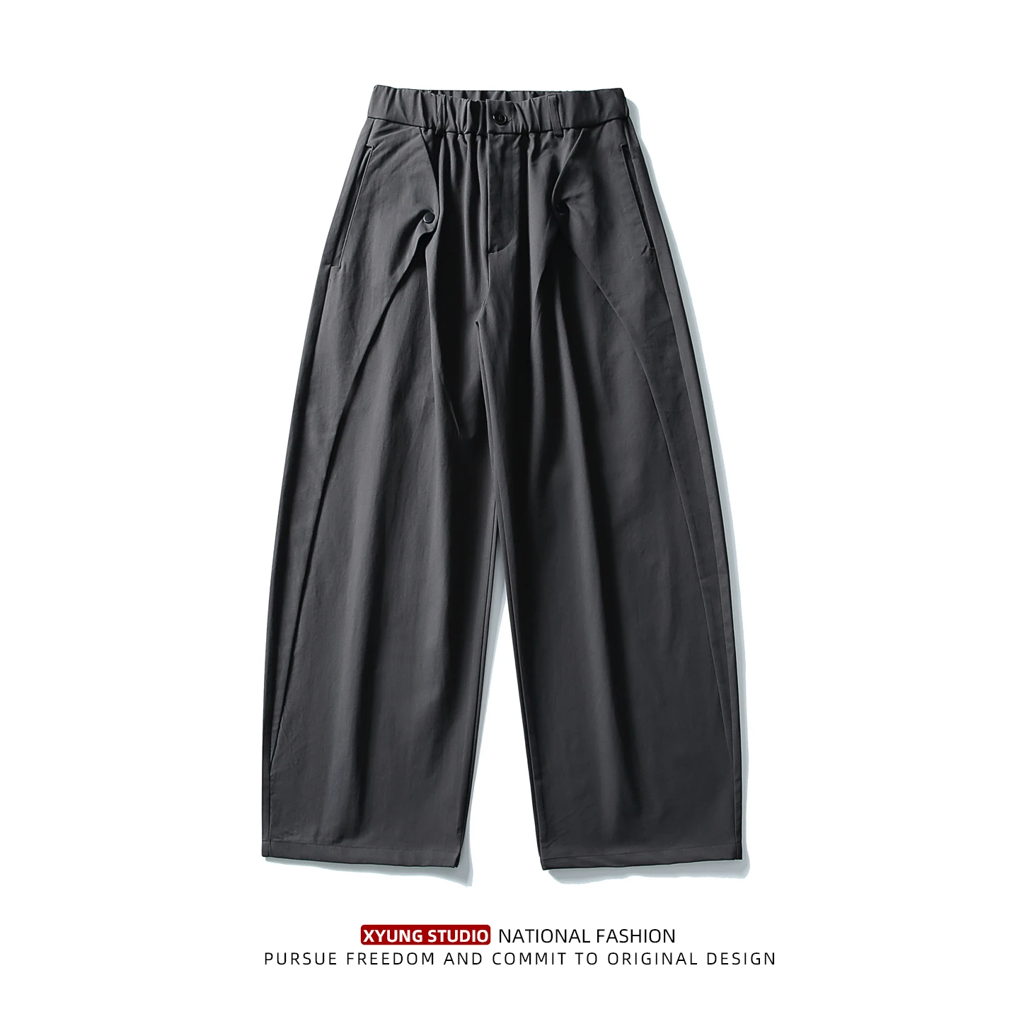 

Мужские повседневные брюки свободного кроя с широкими штанинами, струящиеся, модные, в стиле Old Money, весна 2026