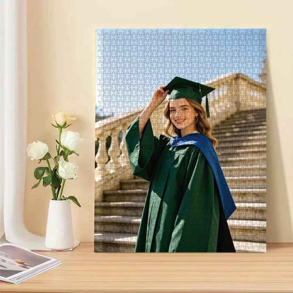 35/300/500/1000pcs Personalized Custom Photo Puzzle Family Photos DIY Toy Decoration Collectiable Gift Present Christmas