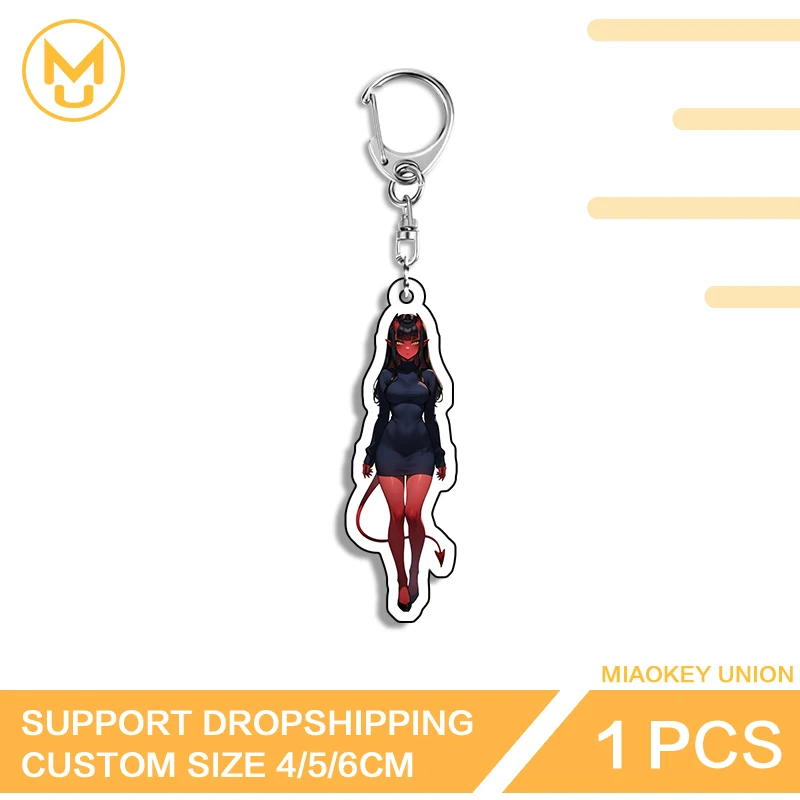 Meru Pretty Demon Girl Hanging Ornament Fashion Pendant Keychain Luxury Adorable Giftidea Sunscreen Suitable For Toys Hobbies